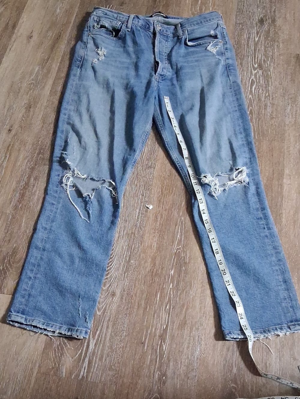 Citizens Of Humanity Light Blue Distressed Boyfriend Jeans